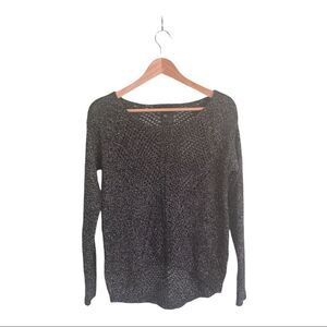 Rock & Republic Black Silver Metallic Sweater S